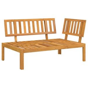 vidaXL Unidad Sof&aacute; Esquinero Acacia Claro y Crema Madera de acacia