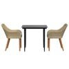 vidaXL Conjunto de Comedor de Jard&iacute;n 3 pcs Beige rat&aacute;n sint&eacute;tico