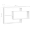 vidaXL Estantes de pared de madera contrachapada blanco 104x20x58,5 cm