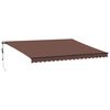vidaXL Toldo retr&aacute;ctil autom&aacute;tico marr&oacute;n 450x350 cm