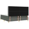 vidaXL Cama tipo Box Spring con colch&oacute;n Gris oscuro 200 x 200 cm tela