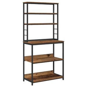 vidaXL Estante de cocina 5 niveles 80 x 40 x 168 cm Madera Vieja