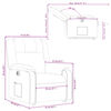 vidaXL Sillón eléctrico reclinable elevable de tela gris taupe