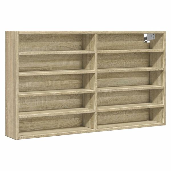 vidaXL Vitrina de madera de ingenier&iacute;a roble Sonoma 100x15x58 cm