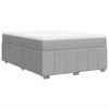 vidaXL Cama box spring con colch&oacute;n tela gris claro 160x200 cm
