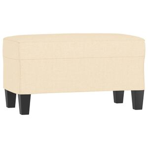 vidaXL Banco de tela color crema 70x35x41 cm