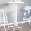vidaXL Mesa de bar madera ingenier&iacute;a y acero blanco &Oslash;70x110cm
