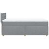 vidaXL Cama box spring con colch&oacute;n tela gris claro 80x200 cm