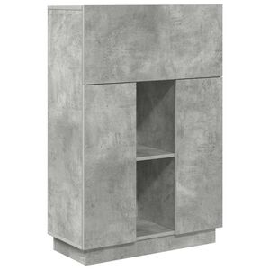 vidaXL Escritorio Gris Concreto 71.5 x 31.5 x 106.5 cm