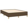 vidaXL Cama sin colch&oacute;n tela marr&oacute;n oscuro 140x190 cm