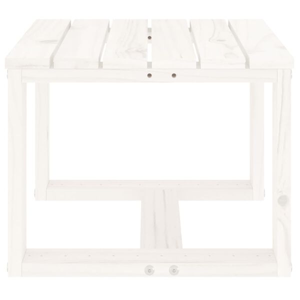 vidaXL Mesa auxiliar de jard&iacute;n madera maciza pino blanco 40x38x28,5 cm