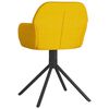 vidaXL Sillas de comedor giratorias 2 uds terciopelo amarillo
