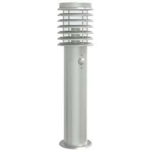 vidaXL L&aacute;mparas de suelo de exterior con sensor acero inoxidable 60 cm
