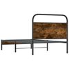 vidaXL Estructura de cama sin colch&oacute;n 100x190 cm madera roble ahumado