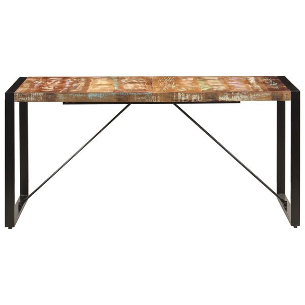vidaXL Mesa de comedor de madera maciza reciclada 160x80x75 cm