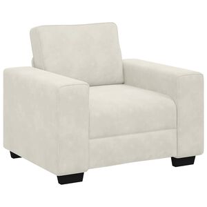 vidaXL Sill&oacute;n sof&aacute; color crema, 100x77x82 cm, terciopelo
