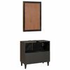 vidaXL Juego de Muebles de Baño con estante 2 pcs Negro y dorado