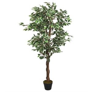 vidaXL &Aacute;rbol ficus artificial 630 hojas verde 120 cm