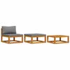 vidaXL Muebles de jard&iacute;n 3 piezas con cojines madera maciza de acacia