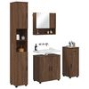 vidaXL Juego de muebles de ba&ntilde;o con caj&oacute;n 4 pcs Roble Marr&oacute;n