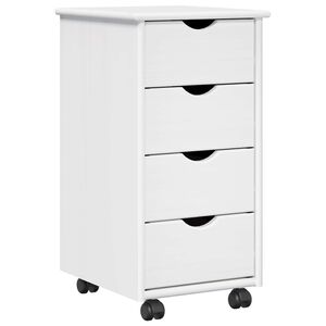 vidaXL Gabinete rodante 34 x 39 x 65,5 cm Madera de Pino Macizo