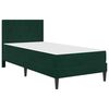 vidaXL Estructura de cama con colch&oacute;n Verde oscuro 90 x 190 cm