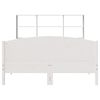 vidaXL Cama con estanter&iacute;a sin colch&oacute;n madera maciza blanca 140x190 cm