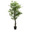 vidaXL &Aacute;rbol ficus artificial con 1260 hojas verde 200 cm