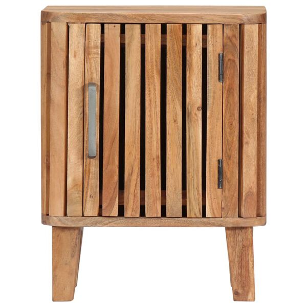 vidaXL Mesita de noche de madera maciza de acacia 40x30x50 cm