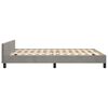vidaXL Estructura de cama sin colch&oacute;n terciopelo gris claro 140x200 cm