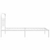 vidaXL Estructura cama sin colchón con cabecero metal blanco 107x203cm