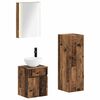 vidaXL Juego de muebles de ba&ntilde;o 4 pcs Madera envejecida