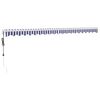 vidaXL Toldo retr&aacute;ctil autom&aacute;tico azul y blanco 5x3 m