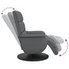 vidaXL Sill&oacute;n reclinable de masaje con reposapi&eacute;s cuero sint&eacute;tico gris