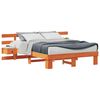 vidaXL Estructura de cama Marr&oacute;n 140 x 200 cm Madera de pino macizo