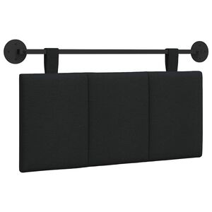 vidaXL Cabecero colgante Negro Tela