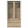 vidaXL Gabinete de Ba&ntilde;o con caj&oacute;n Roble Sonoma 79,5 x 49 x 156 cm