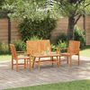 vidaXL Conjunto de Sofás de Jardín Marrón Madera maciza de Acacia