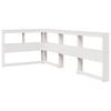 vidaXL Cabecero librer&iacute;a en forma L madera maciza pino blanco 75 cm