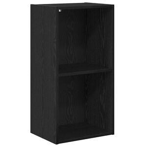 vidaXL Estante de libros 2 niveles 40 x 30 x 77 cm Roble Negro
