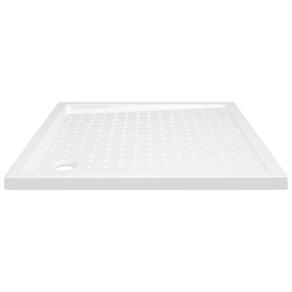 vidaXL Plato de ducha con puntos ABS blanco 80x80x4 cm