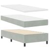 vidaXL Cama tipo Box Spring Gris claro 80 x 200 cm Terciopelo