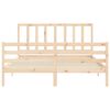 vidaXL Estructura de cama sin colch&oacute;n madera maciza de pino 160x200 cm