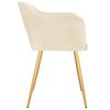 vidaXL Sillas de comedor 4 unidades terciopelo crema