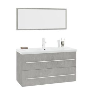 vidaXL Conjunto de muebles de baño 3 piezas gris hormigón