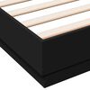 vidaXL Estructura de cama madera de ingenier&iacute;a negra 140x200 cm