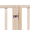vidaXL Puerta para perros plegable 6 paneles madera de &aacute;lamo 480 cm