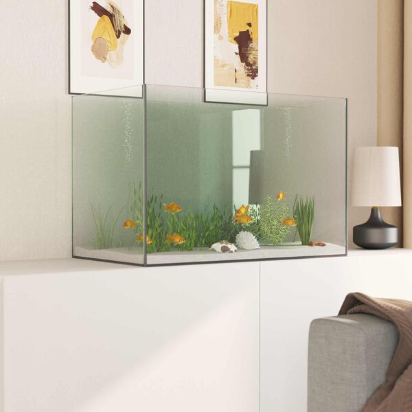 vidaXL Acuario con almacenamiento Transparente 60 x 35 x 40 cm Cristal