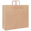 vidaXL Bolsas de papel con asas 50 uds marr&oacute;n 54x15x49 cm