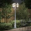 vidaXL Luz de Jard&iacute;n Blanco 235 cm Aluminio